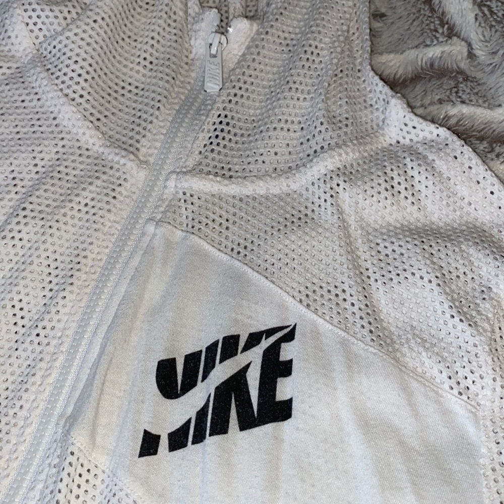 White Mesh Nike Full-Zip